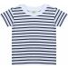 T-shirt bébé rayé manches courtes LW027 - White / Oxford Navy