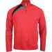 Sweat-shirt d'entraînement 1/4 zip unisexe PA328 - Sporty Red / Black / Storm Grey