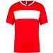 Maillot adulte polyester manches courtes PA4000 - Sporty Red / White