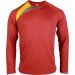 T-shirt enfant manches longues sport PA409 - Sporty Red / Sporty Yellow / Storm Grey