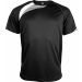 T-shirt unisexe manches courtes sport PA436 - Black / White / Storm Grey