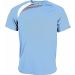 T-shirt unisexe manches courtes sport PA436 - Sky Blue / White / Storm Grey