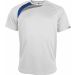 T-shirt sport enfant manches courtes PA437 - White / Sporty Royal Blue / Storm Grey