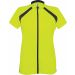 Maillot cycliste femme zippé manches courtes PA448 - Fluorescent Yellow / Black - 