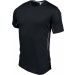 T-shirt sport bi-matière manches courtes PA465 - Black / Silver 