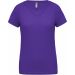 T-shirt femme polyester col V manches courtes PA477 - Violet