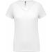 T-shirt femme polyester col V manches courtes PA477 - White