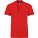 Polo maille piquée sport manches courtes PA485 - Red / Black