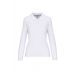 Polo manches longues femme White - M