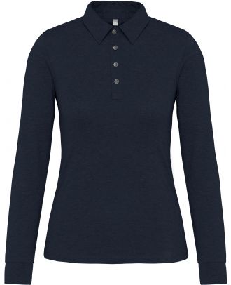 Polo femme manches longues jersey K265 - Navy