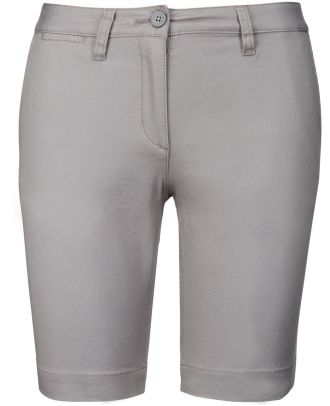 Bermuda chino femme Fine Grey