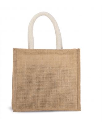 Sac style cabas en toile de jute KI0273 - Natural / Gold