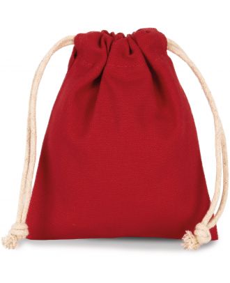 Sac coton à cordon 13 x 15 cm KI0748 - Cherry Red