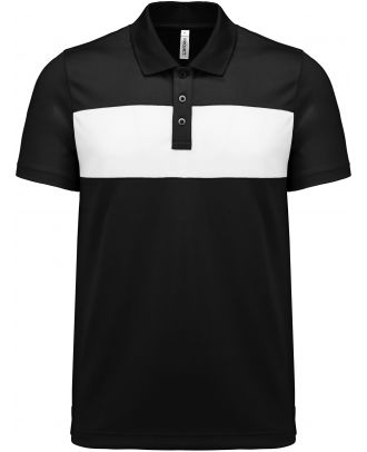 Polo manches courtes adulte PA493 - Black / White
