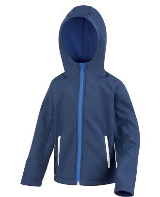 Veste Softshell Capuche Enfant R224JY - Navy / Royal Blue