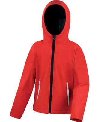 Veste Softshell Capuche Enfant R224JY - Red / Black
