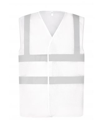 Gilet haute visibilité à maille ajourée recyclée White