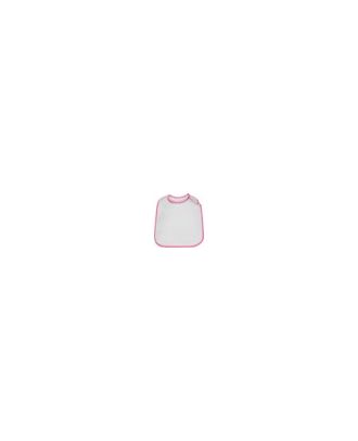 Bavoir bébé liseré DUMMY rose clair