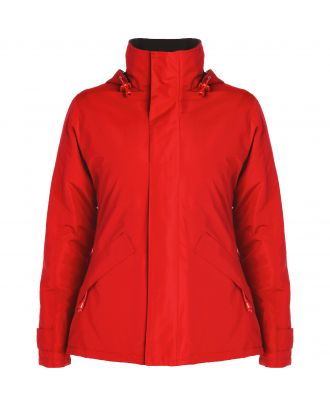 Parka femme col haut EUROPA WOMAN rouge Recto