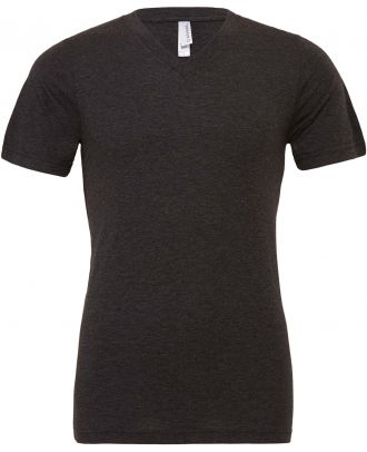 T-shirt homme triblend col V BE3415 - Charcoal - Black Triblend