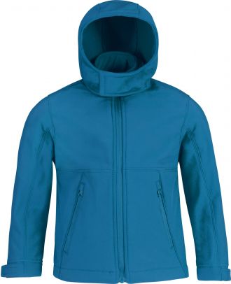 Veste softshell enfant capuche JK969 - Azure
