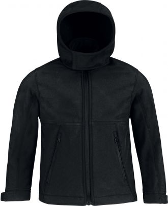 Veste softshell enfant capuche JK969 - Black