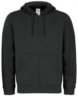 Sweat-shirt homme à capuche zippé WM647 - Black