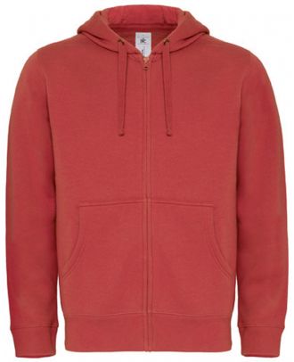 Sweat-shirt homme à capuche zippé WM647 - Red