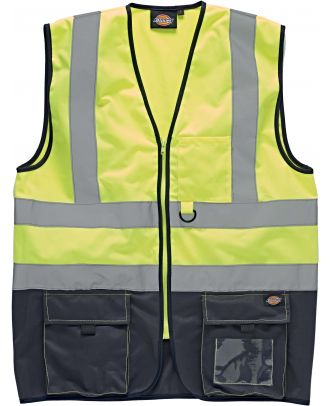 Gilet Bicolore Haute Visibilité SA22021 - Yellow / Navy