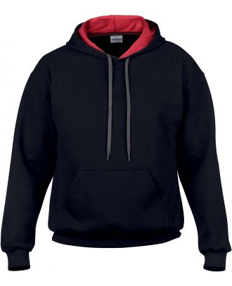 Sweat-shirt homme à capuche zippé 185C00 - Black / Red