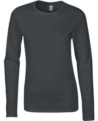 T-shirt femme manches longues Softstyle GI64400L - Charcoal