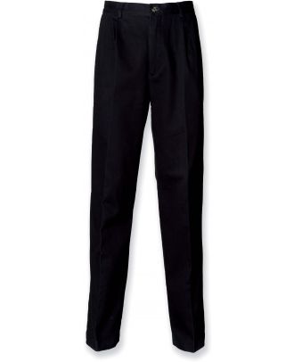 Pantalon homme chino à pinces H600 - Black