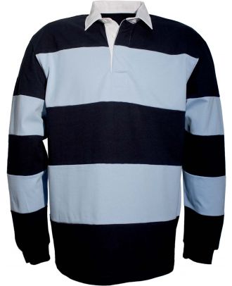 Polo rugby K215 - Navy / Sky Blue