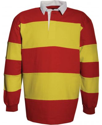 Polo rugby K215 - Red / Yellow