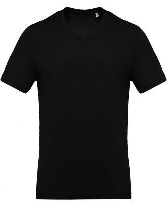 T-shirt homme col V manches courtes K370 - Black