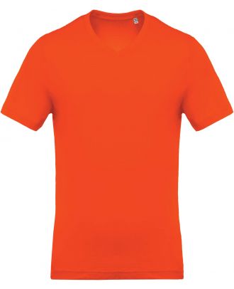 T-shirt homme col V manches courtes K370 - Orange