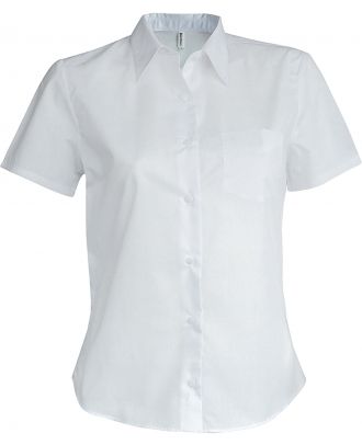 Chemise manches courtes femme popeline K544 - White