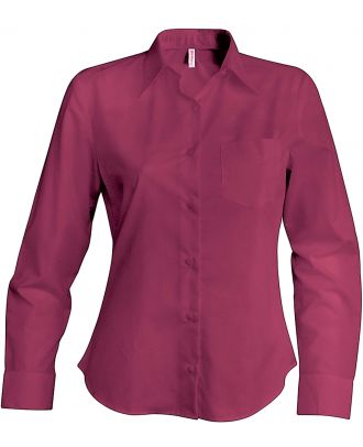 Chemise manches longues femme Jessica K549 - Wine
