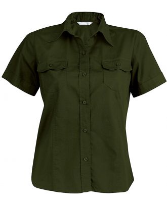 Chemise manches courtes femme popeline Tropical Lady K572 - Khaki