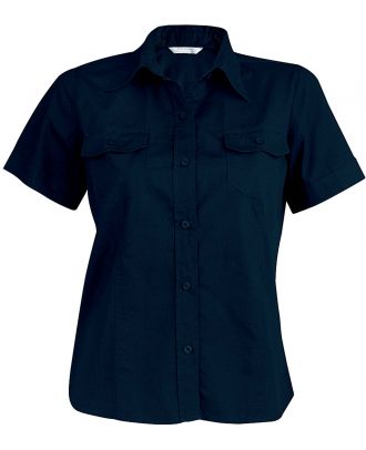 Chemise manches courtes femme popeline Tropical Lady K572 - Navy