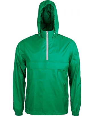 Coupe vent 1/4 zip K602 - Kelly Green / White