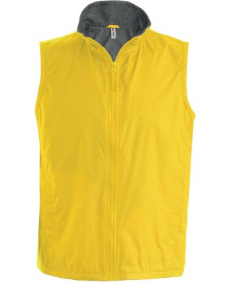 Bodywarmer doublé polaire Record K679 - Yellow / Grey