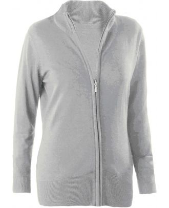 Cardigan femme zippé K962 - Grey Melange