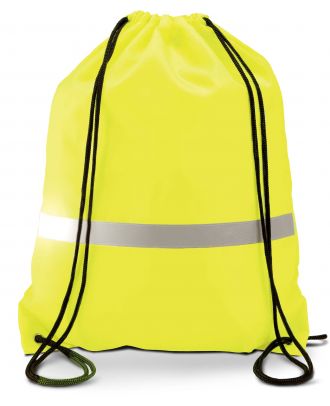 Sac à dos Fluo avec cordelettes KI0109 - Fluorescent Yellow