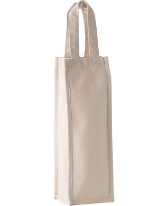 Sac porte bouteille en coton canvas KI0269 - Natural