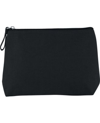 Trousse en coton canvas personnalisable KI0724 - Black