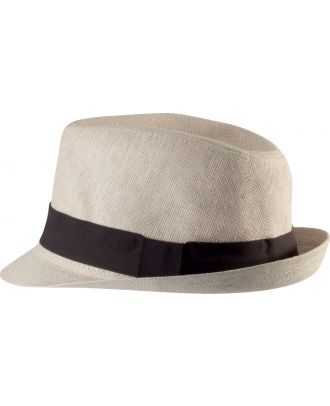 Chapeau en fibre végétale KP608 - Beige / Chocolate