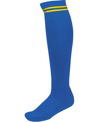 Chaussettes de sport rayées PA015 - Dark royal Blue / Sporty Yellow