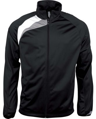 Veste de survêtement unisexe PA306 - Black / White / Storm Grey