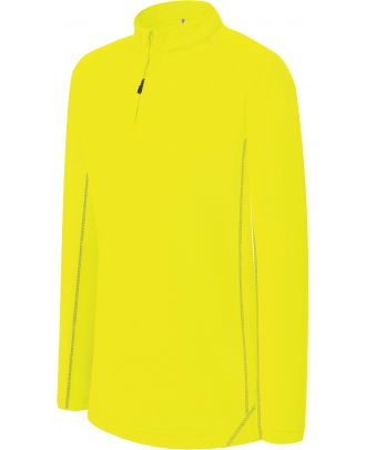 Sweat-shirt enfant running 1/4 zip PA346 - Fluorescent Yellow
